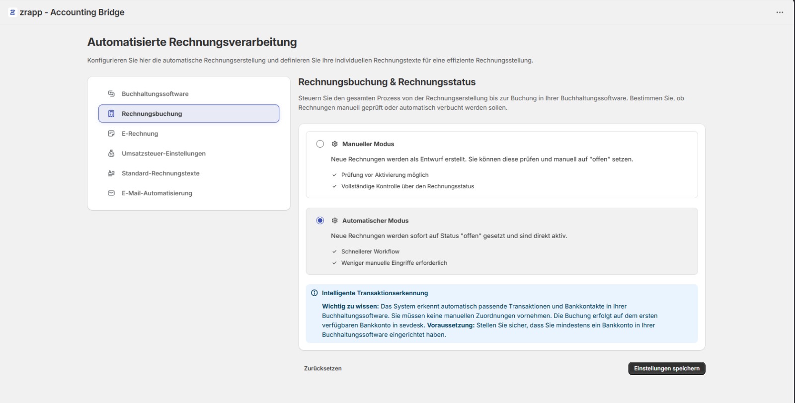 zrapp Shopify Buchhaltung – Webhook-Automatisierung